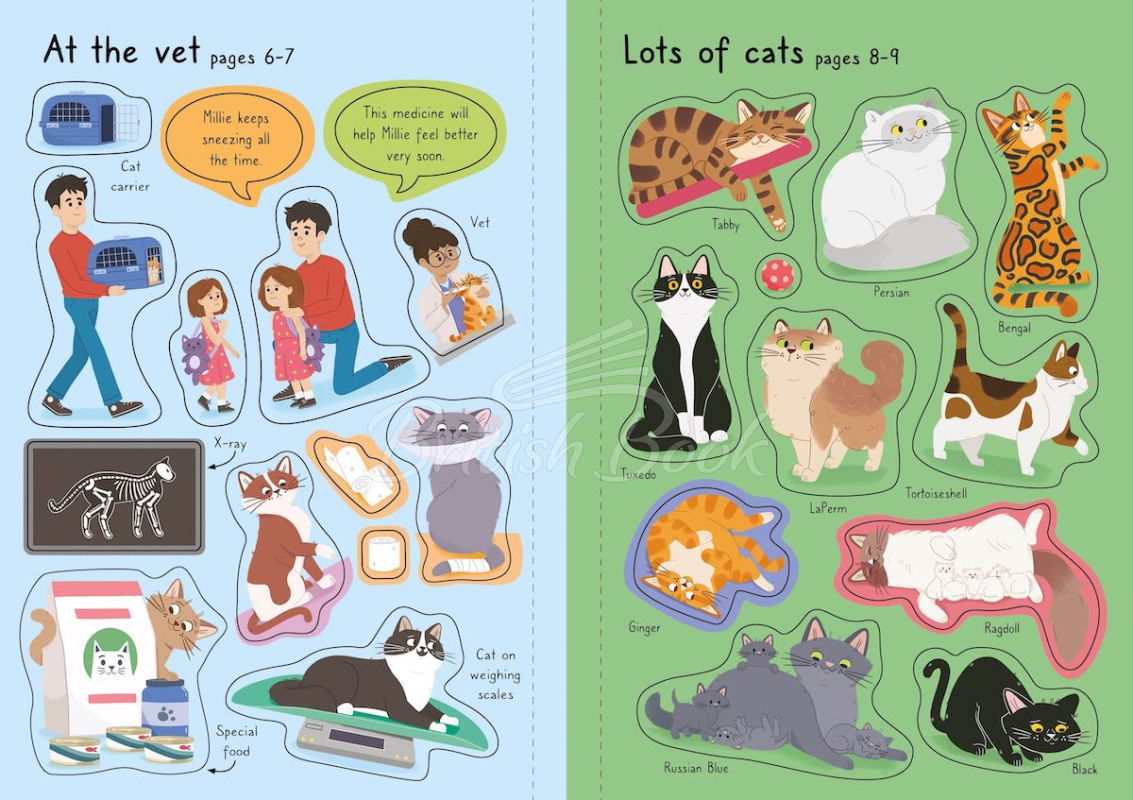 Книга Little First Stickers: Cats and Kittens изображение 5