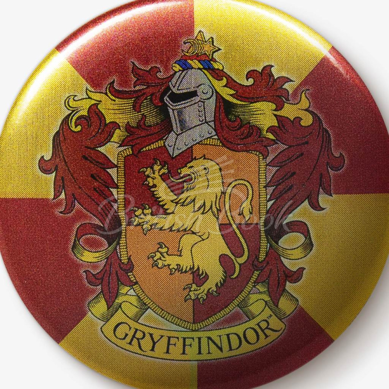 Значок Hogwarts: Gryffindor House Crest Button Badge изображение 1