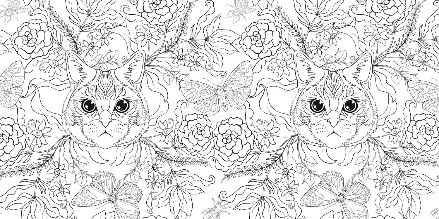 Книга Relaxing Cats Colouring Book зображення 4