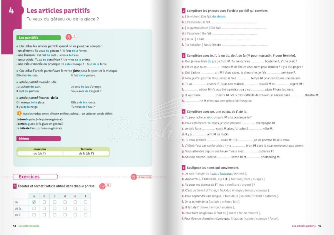 Учебник Exercices de Grammaire et conjugaison A2 изображение 6