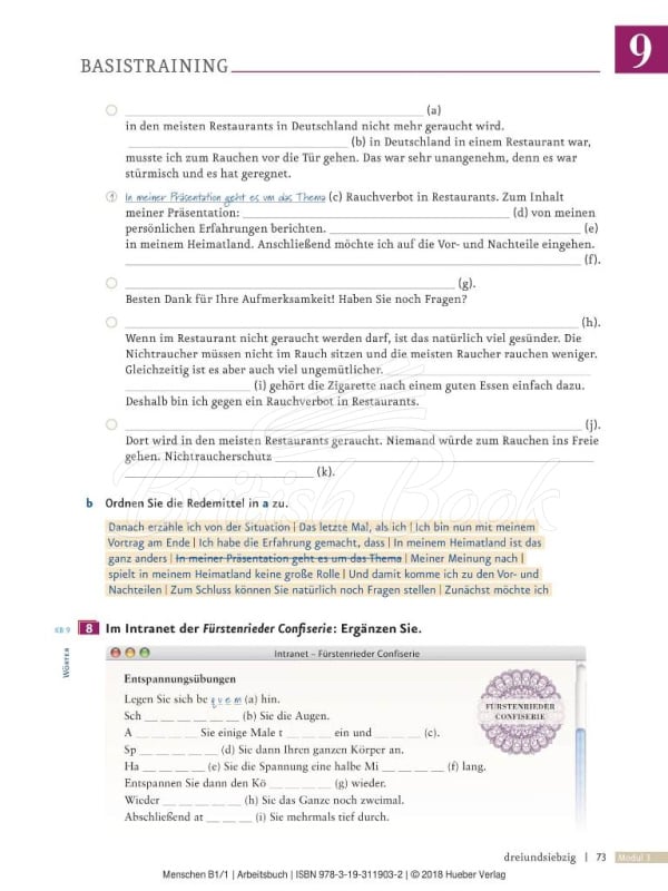 Рабочая тетрадь Menschen B1.1 Arbeitsbuch mit Audio-CD изображение 5