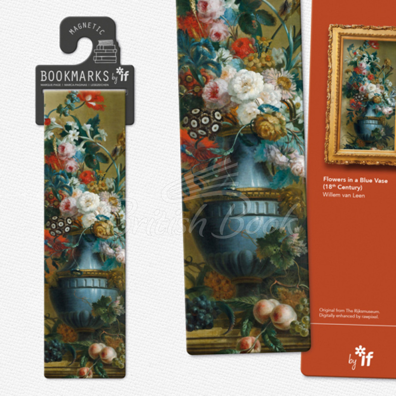 Закладка Classics Magnetic Bookmarks: Flowers in a Blue Vase зображення 1