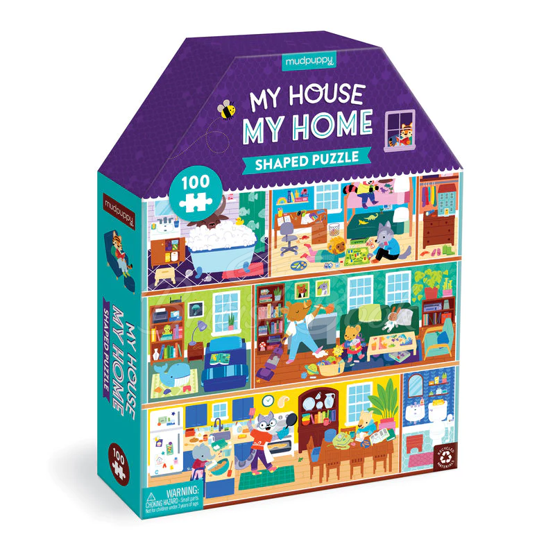 Пазл My House, My Home 100 Piece House-Shaped Puzzle изображение