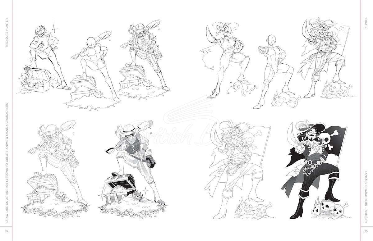 Книга Draw Like an Artist: 100 Lessons to Create Anime & Manga Characters изображение 4