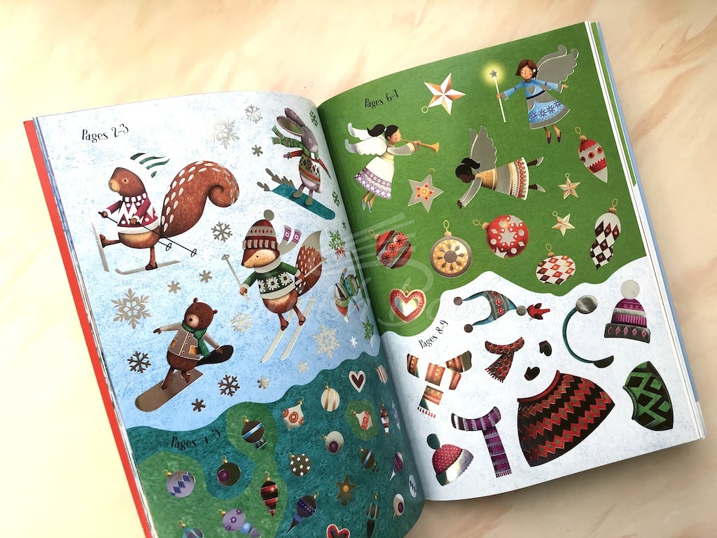 Книга Little Sparkly Christmas Sticker Book изображение 3