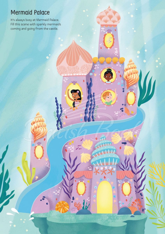 Книга Sparkly Mermaids Sticker Book зображення 3