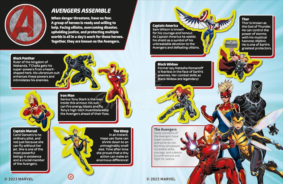 Книга Marvel Avengers Glow in the Dark Sticker Book зображення 2