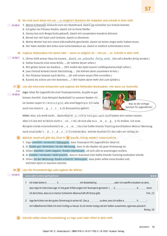 Рабочая тетрадь Dabei! B1.2 Arbeitsbuch изображение 8