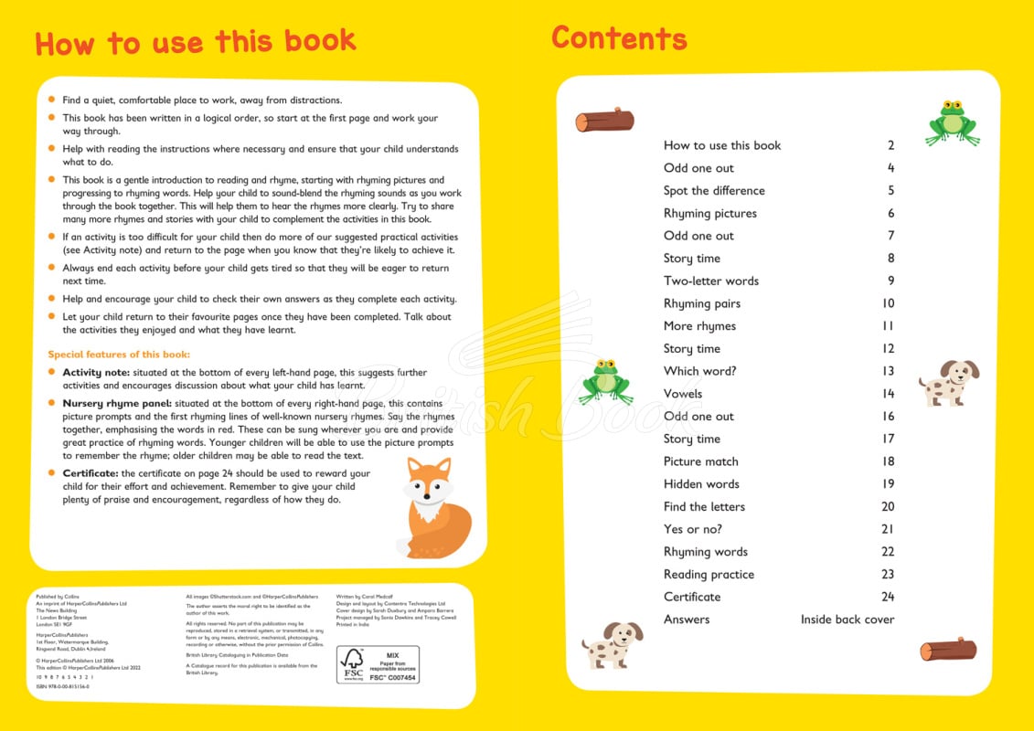 Книга Collins Easy Learning Preschool: Reading and Rhyme (Ages 3-5) изображение 1