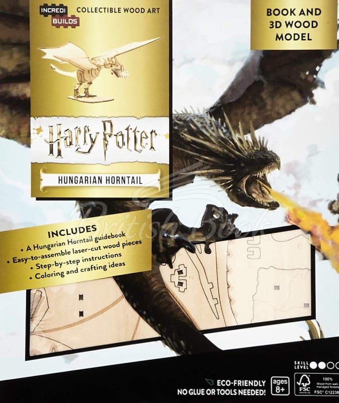Збірна модель IncrediBuilds: Harry Potter: Hungarian HorntailI Book and 3D Wood Model зображення
