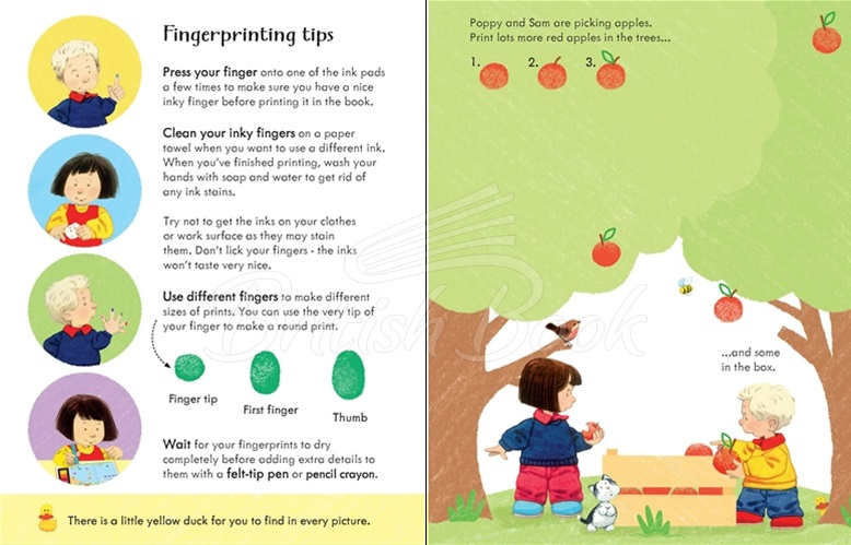 Книга Usborne Farmyard Tales: Poppy and Sam's Fingerprint Activities изображение 1