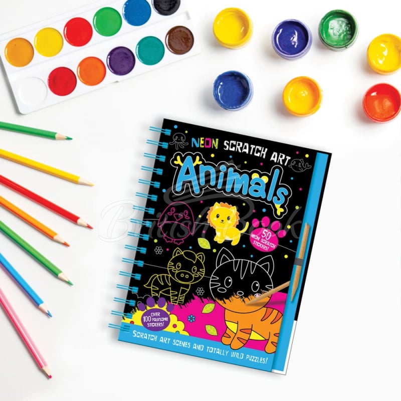 Книга Neon Scratch Art: Animals изображение 1