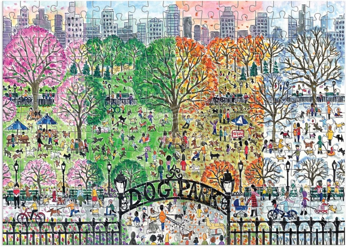 Пазл Michael Storrings Dog Park in Four Seasons 1000 Piece Puzzle изображение 2