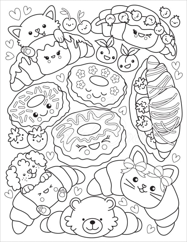 Книга Cafe Cuties Colouring Book изображение 2