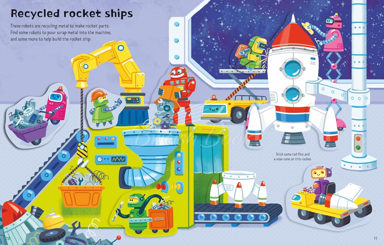 Книга First Sticker Book: Robots зображення 3