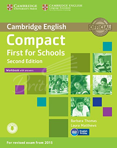 Робочий зошит Compact First for Schools Second Edition Workbook with answers and Downloadable Audio зображення