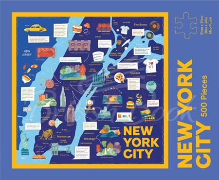 Пазл New York City Map 500-Piece Puzzle изображение