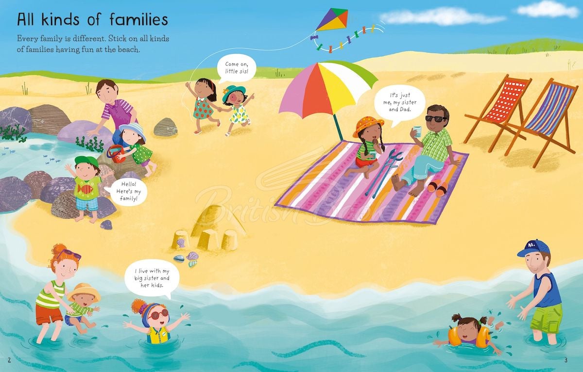 Книга First Sticker Book: Families зображення 1