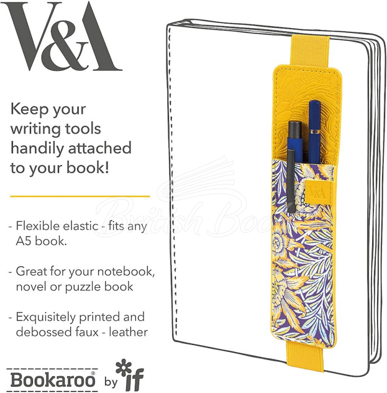 Тримач для ручки V&A Bookaroo Pen Pouch Morris Tulip & Willow зображення 4