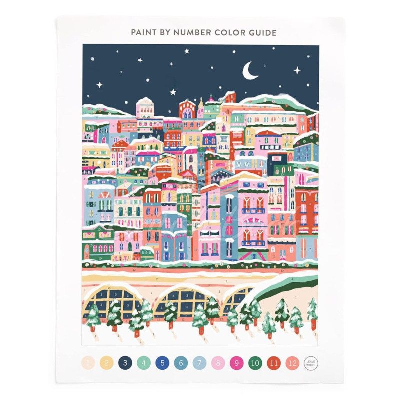 Набор для творчества Snowy City Paint by Number Kit изображение 5