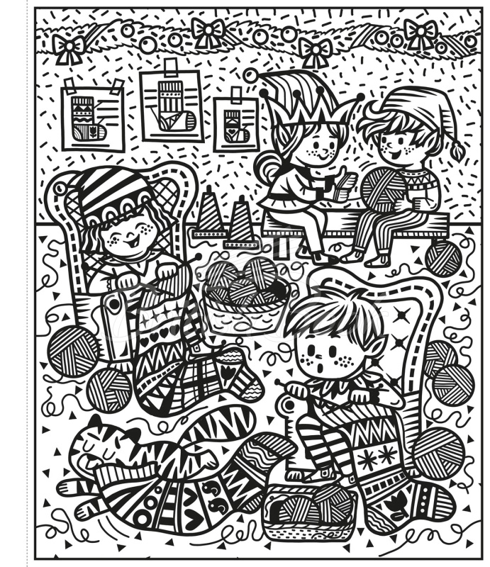 Книга Santa and the Elves Magic Painting Book зображення 4
