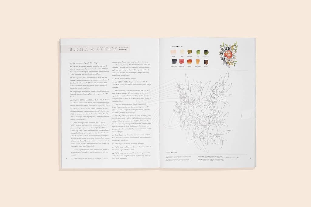 Книга Watercolor Workbook: 30-Minute Beginner Botanical Projects on Premium Watercolor Paper зображення 4