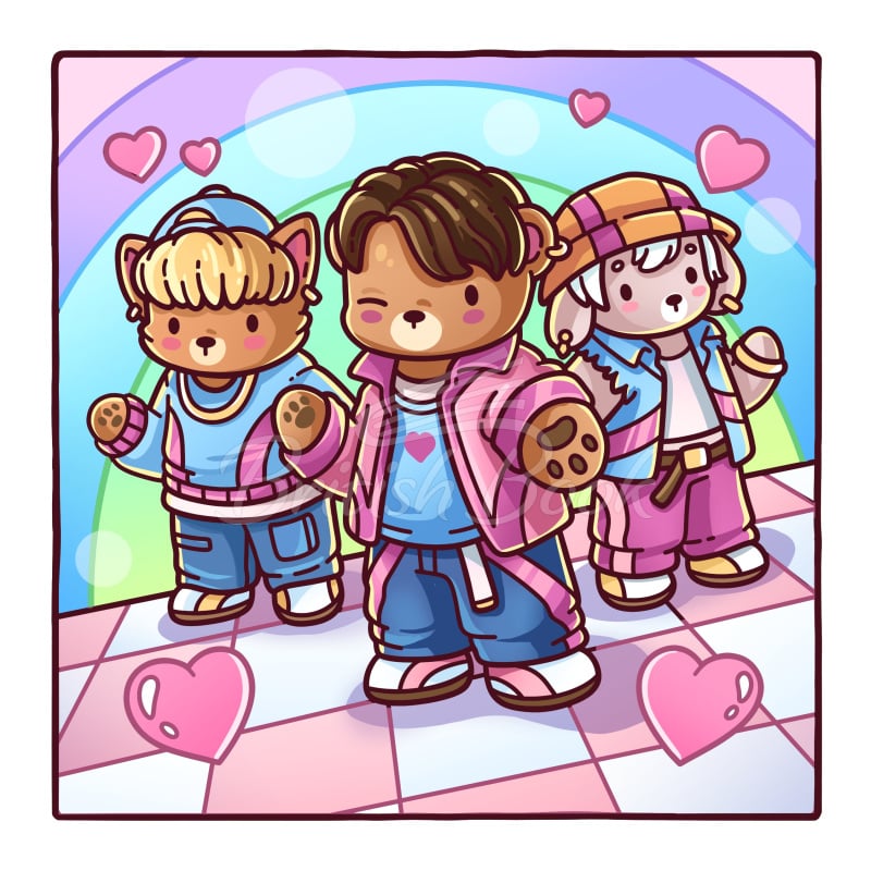 Книга Cozy K-Pop Cute Coloring Book зображення 1