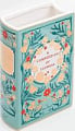Bibliophile Ceramic Vase: A Compendium of Flowers