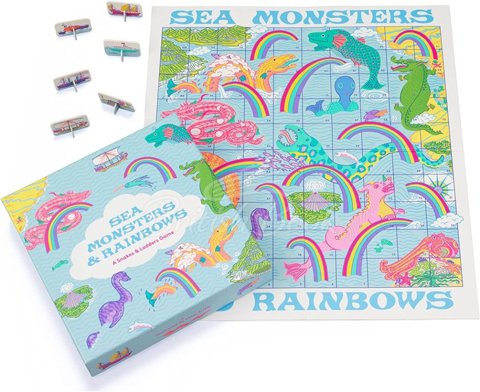 Настольная игра Sea Monsters and Rainbows: A Snakes and Ladders Game изображение 3