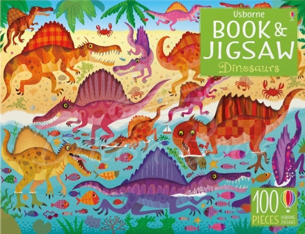 Пазл Usborne Book and Jigsaw: Dinosaurs зображення