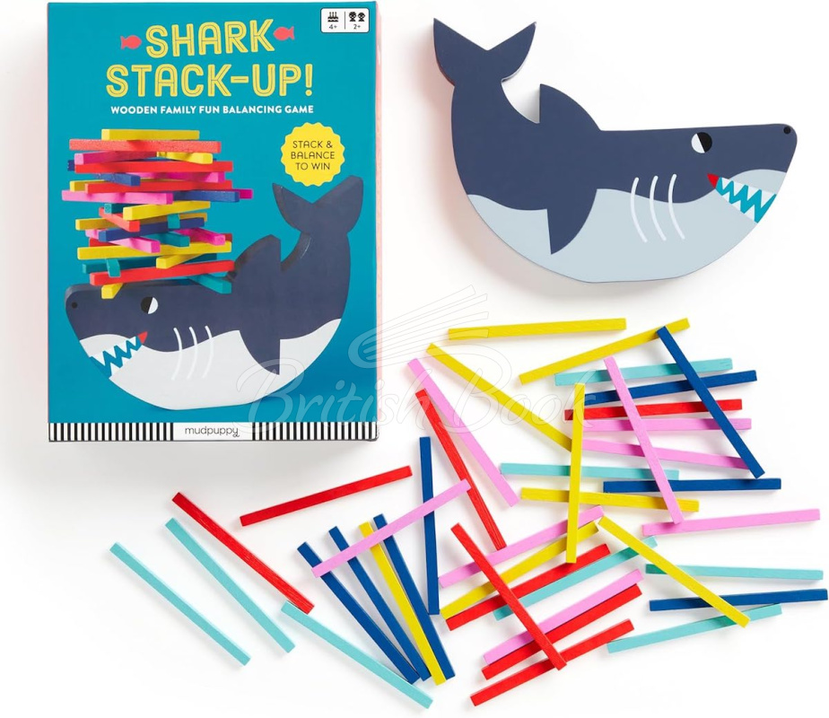 Настільна гра Shark Stack-up! Wooden Balancing Game зображення 1