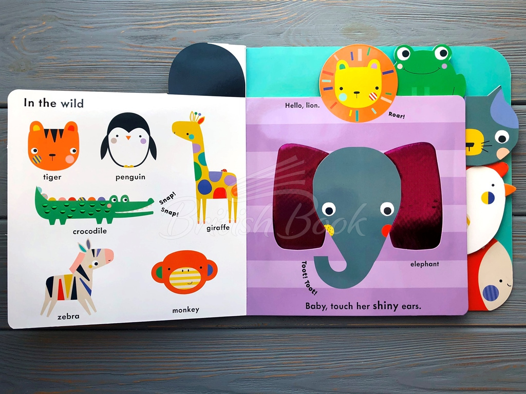 Книга Baby Touch: Animals Tab Book (A Touch-and-Feel Playbook) зображення 3
