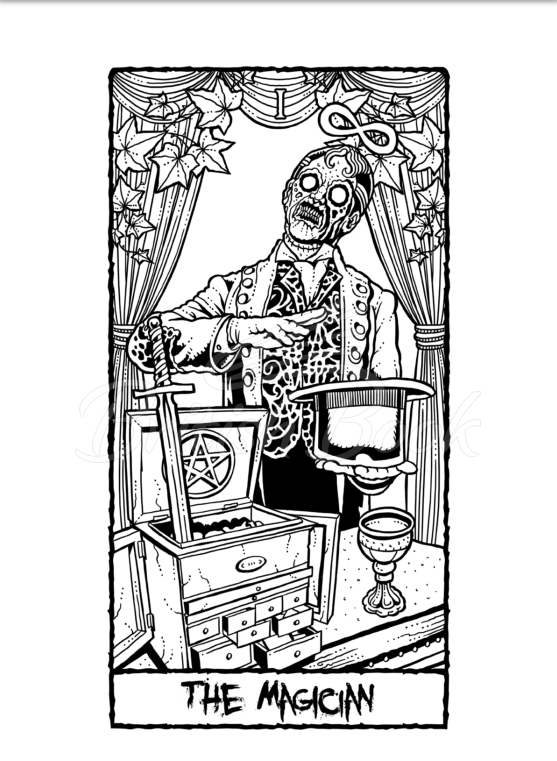 Книга The Beauty of Horror: Tarot Coloring Book зображення 7