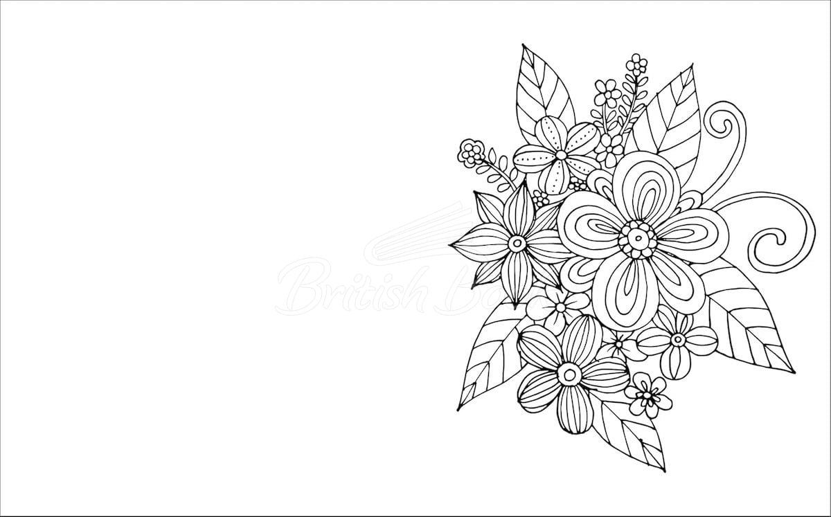 Книга Large Print Flowers Colouring Book изображение 3