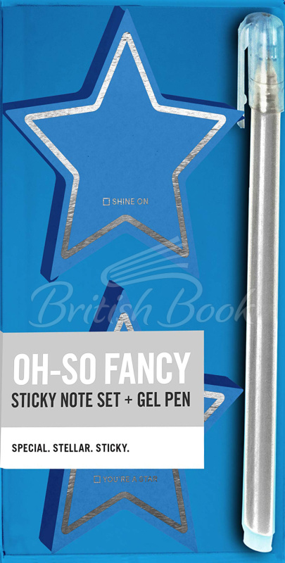 Клейкая бумага для заметок Stars Sticky Sets with Gel Pen изображение