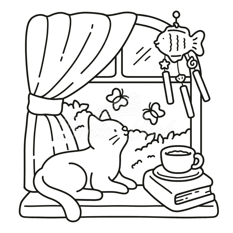 Книга Cat Moments: Meow Life Colouring Book изображение 1