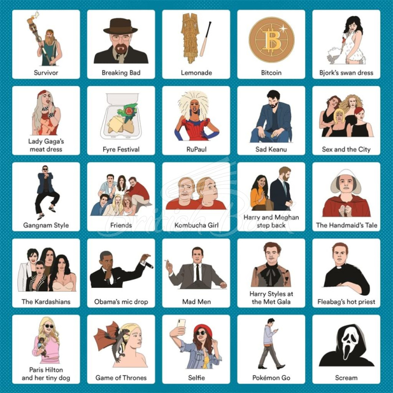 Настольная игра Pop Culture Bingo: Icons, Memes and Moments изображение 3