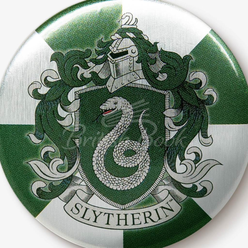Значок Hogwarts: Slytherin House Crest Button Badge зображення 1