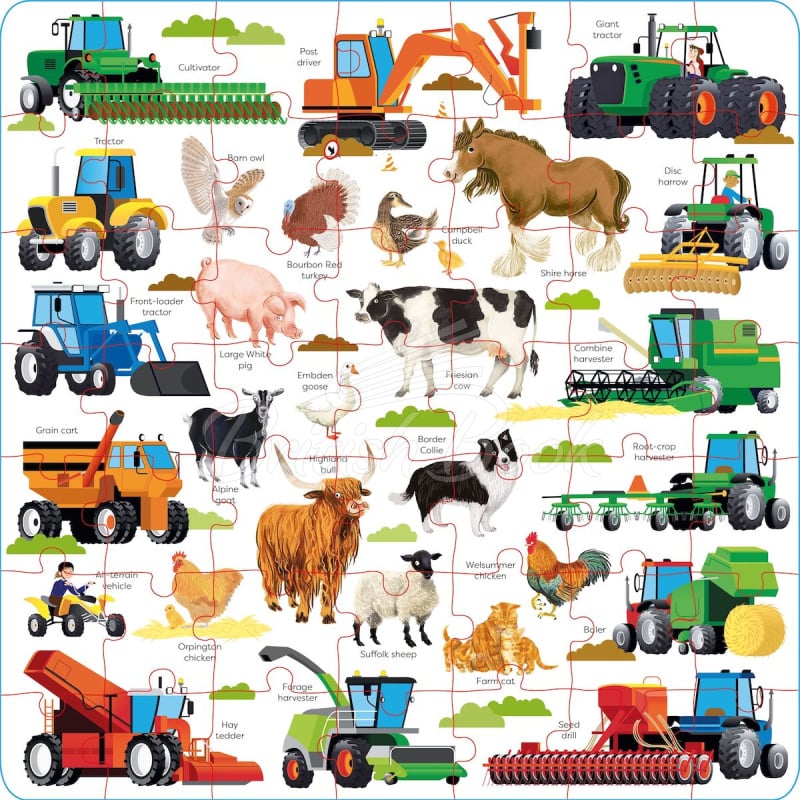 Пазл Usborne Book and Jigsaw: Farm зображення 1