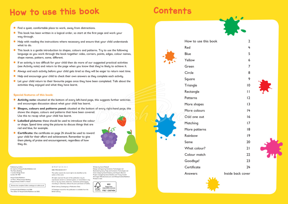 Книга Collins Easy Learning Preschool: Shapes, Colours and Patterns (Ages 3-5) зображення 1
