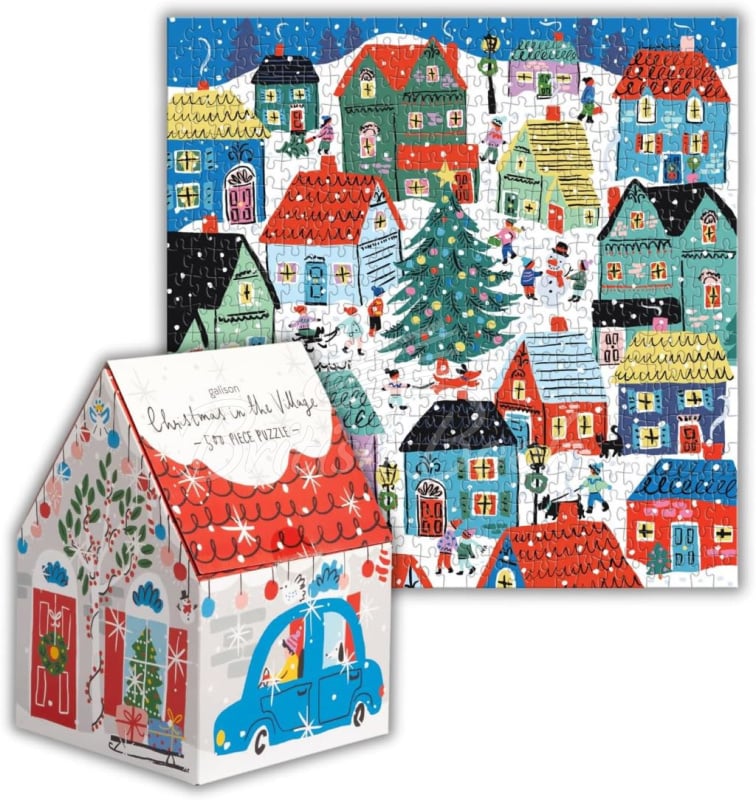 Пазл Christmas in the Village 500 Piece House Puzzle зображення 1