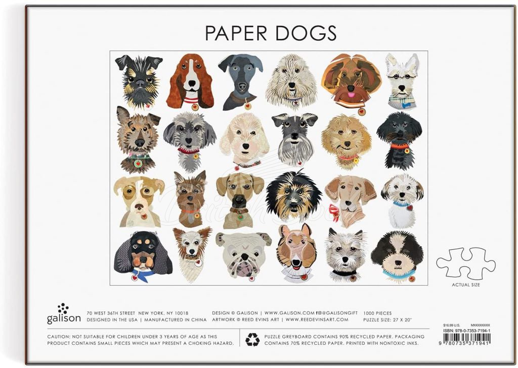 Пазл Paper Dogs 1000 Piece Puzzle зображення 2