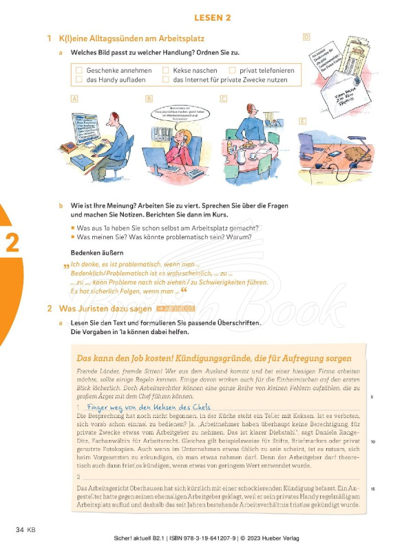 Учебник и рабочая тетрадь Sicher! Aktuell B2.1 Kursbuch und Arbeitsbuch mit Audios online, Lektion 1–6 изображение 10