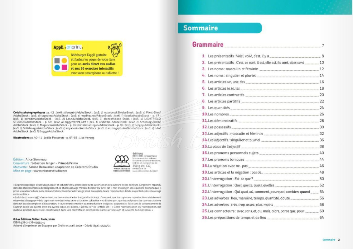 Учебник Exercices de Grammaire et conjugaison A1 изображение 1