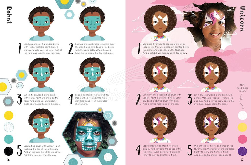 Книга The Usborne Book of Face Painting изображение 5