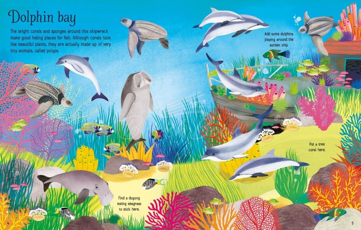 Книга First Sticker Book: Coral Reef изображение 2