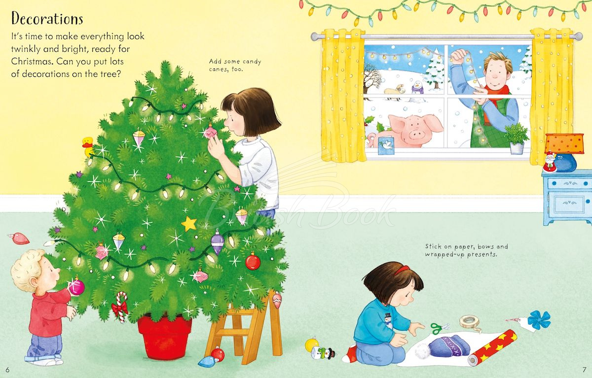 Книга Poppy and Sam's Christmas Sticker Book зображення 4