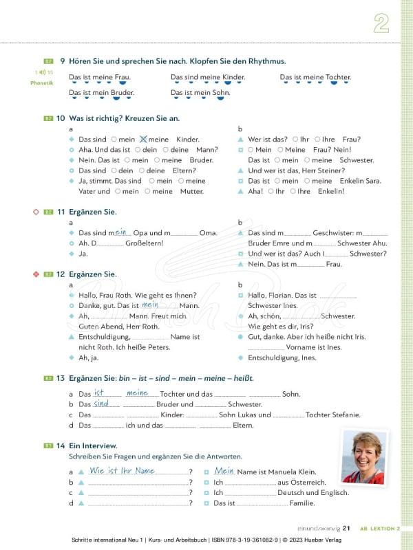 Учебник и рабочая тетрадь Schritte international Neu 1 Kurs- und Arbeitsbuch mit Audios online изображение 15