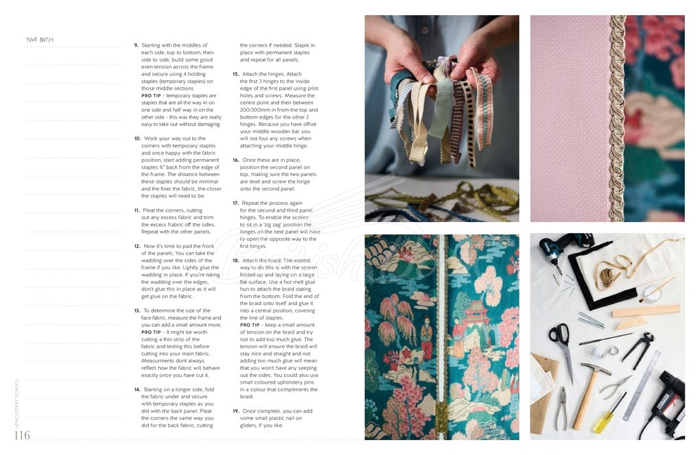 Книга Upholstery School:Practical Projects for Updating Furniture and Furnishings in Your Home зображення 5