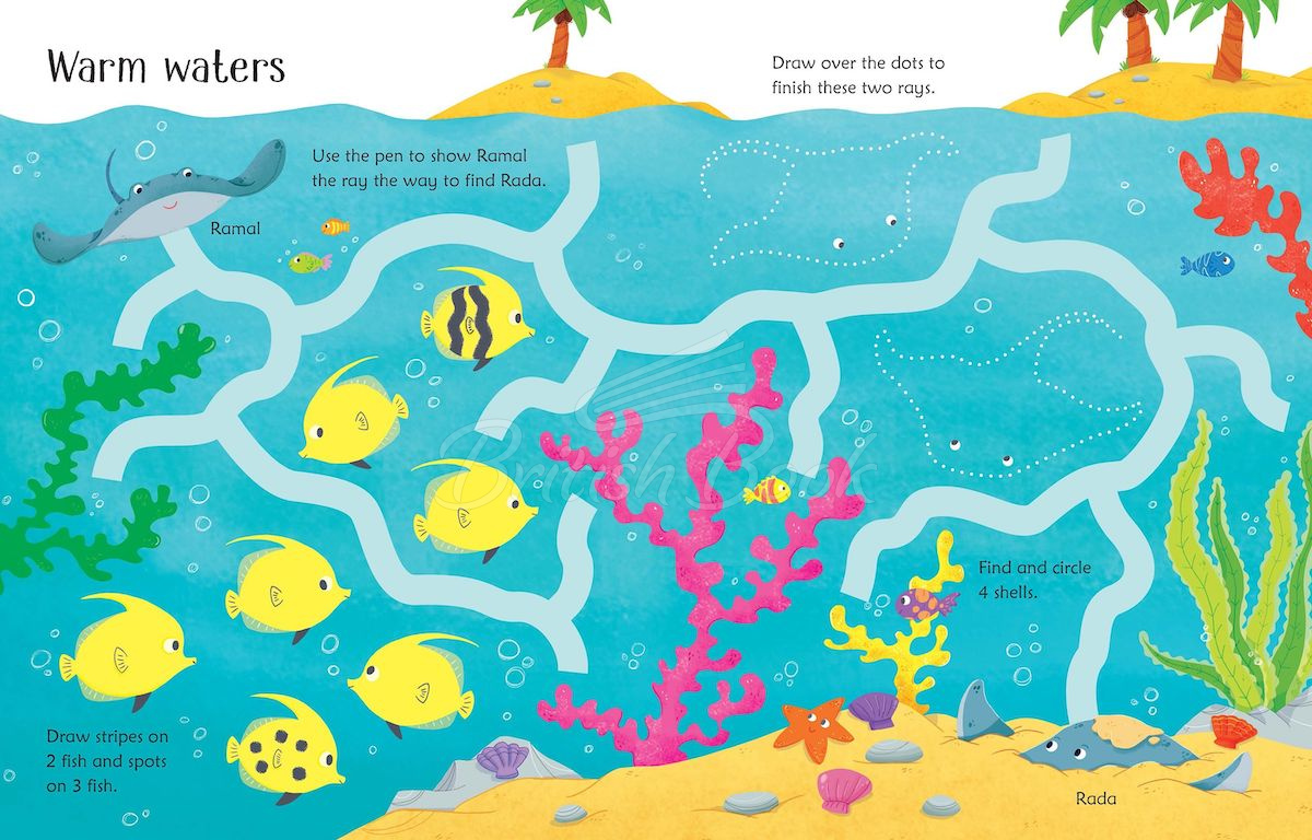 Книга Wipe-Clean Under the Sea Activities изображение 1